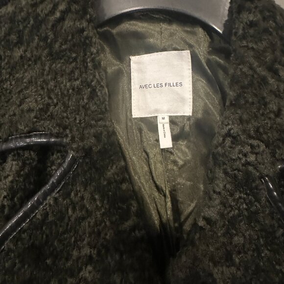 Anthropologie Avec Les Filles Tailored Sherpa Teddy Coat Jacket - Picture 12 of 15